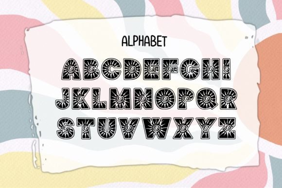 Magic Sun Font PNG with transparent background - Preview 1