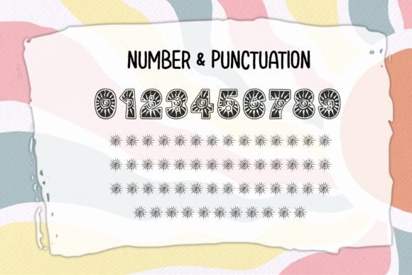 Magic Sun Font PNG with transparent background - Preview 2