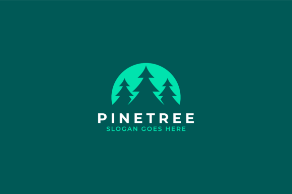 Pine and Cedar Tree Forest Logo