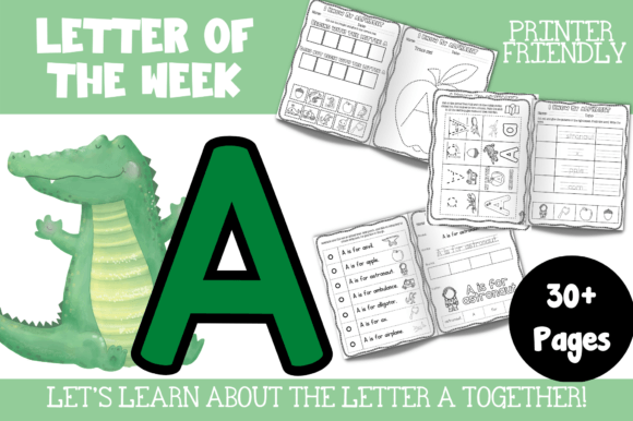 Preschool Letter a Activity Workbook