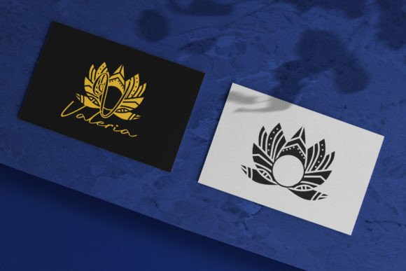 Pure Lotus Mandala Monogram Font PNG with transparent background - Preview 1