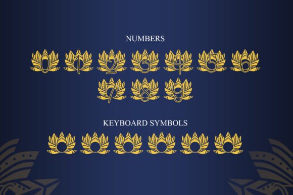 Pure Lotus Mandala Monogram Font PNG with transparent background - Preview 5