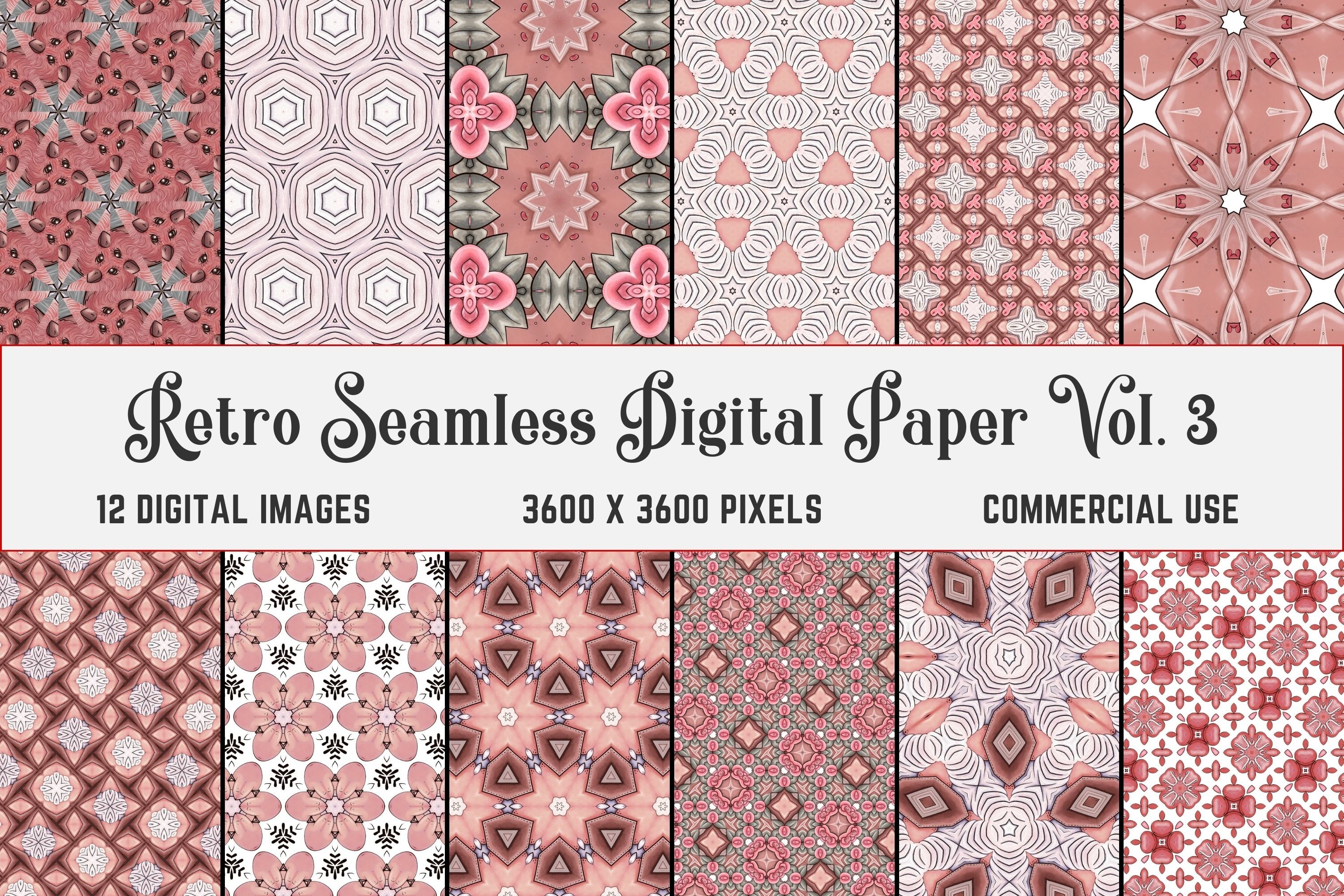 Retro Seamless Digital Paper Vol. 3 Graphic by Funkyday · Creative Fabrica