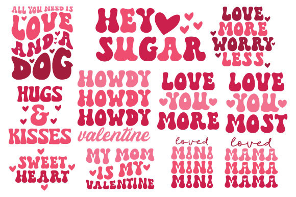 Retro Valentine’s Day SVG Bundle Graphic by zahed6525 · Creative Fabrica