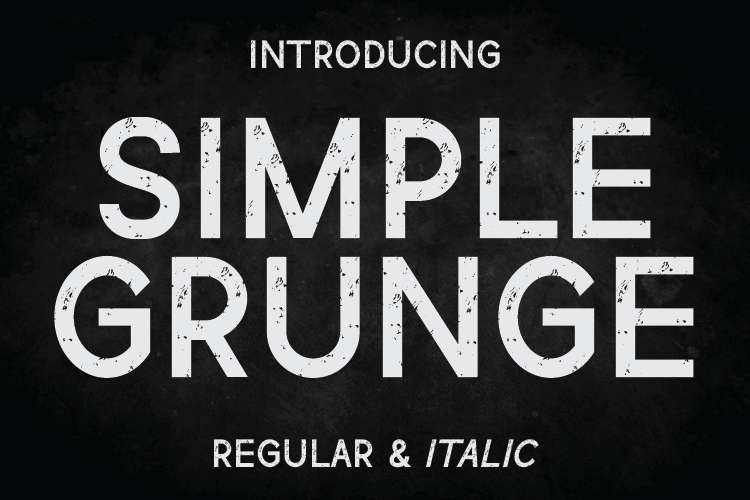 Simple Grunge Font by Rvandtype · Creative Fabrica font preview