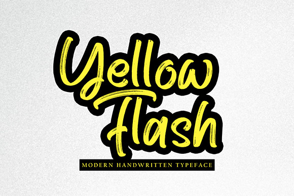Yellow Flash Font by Pineungtype & Missinklab · Creative Fabrica