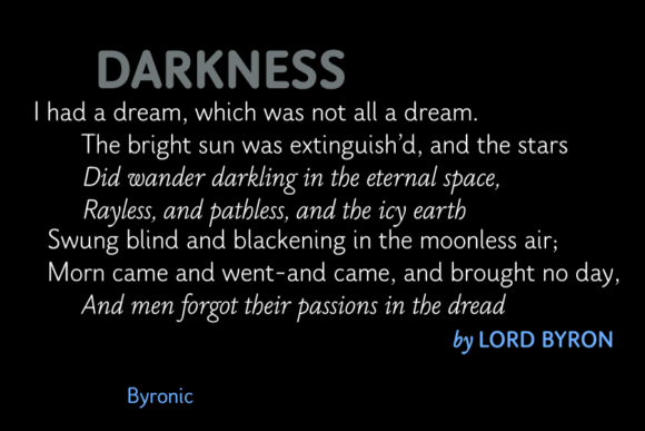 Byronic Font PNG with transparent background - Preview 1