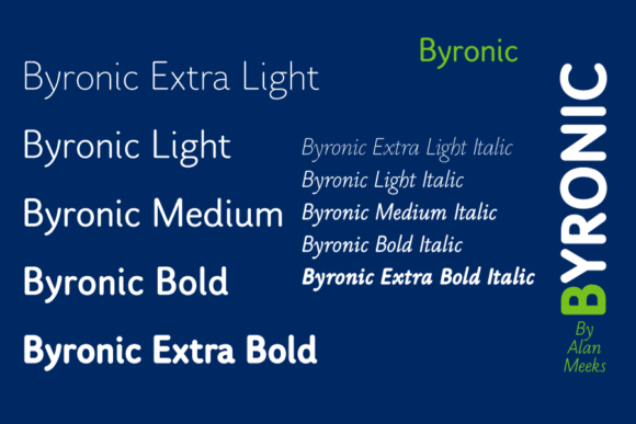 Byronic Font PNG with transparent background - Preview 4