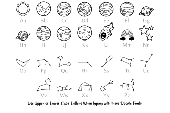 Celestial Doodle Font - Preview 2