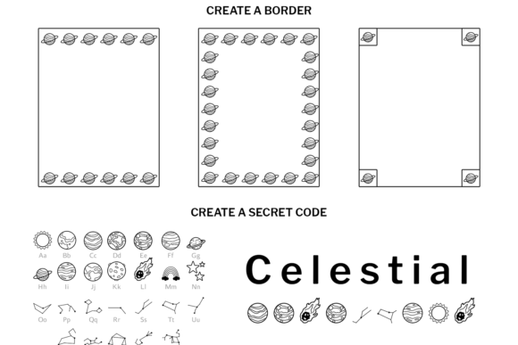 Celestial Doodle Font - Preview 6