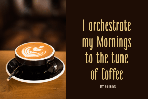 Evening Coffee Font PNG with transparent background - Preview 1