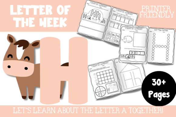 Preschool Letter H Activity Workbook