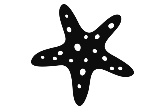 Starfish Black Icon. Marine Animal. Sea Graphic Illustrations By microvectorone
