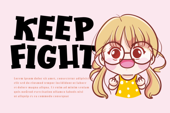 Cute Tika Font PNG with transparent background - Preview 3