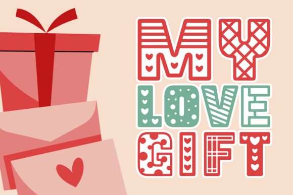 Cuted Loven Font PNG with transparent background - Preview 1