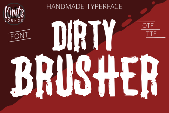 Dirty Brusher Font PNG with transparent background - Preview 3