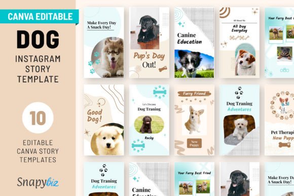 Dog Instagram Story Templates Graphics