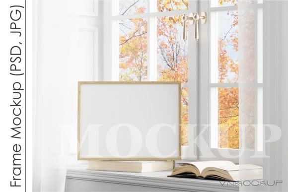 Fall Frame Mockup 3:4 Ratio Graphic Frames & Posters By VNmockup