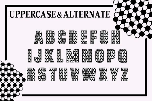 Football Font PNG with transparent background - Preview 1