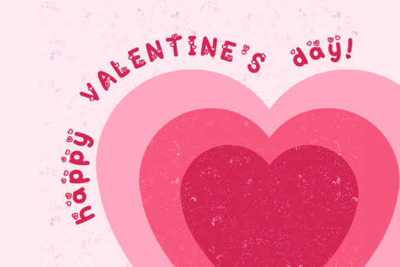 Lovey Hearts Font PNG with transparent background - Preview 2