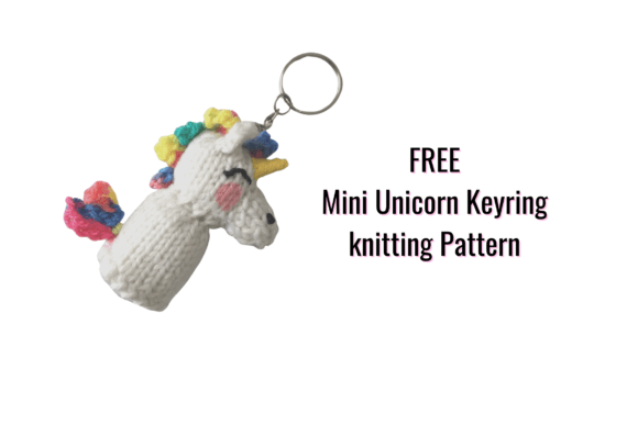 Mini Unicorn Keyring Knitting Pattern