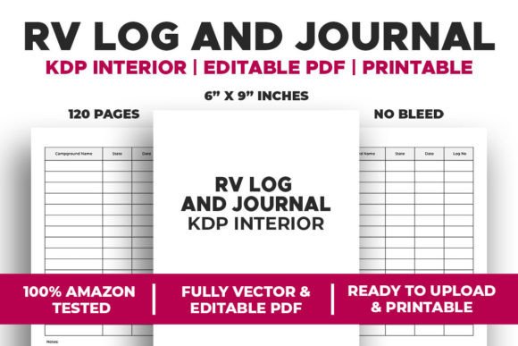 RV Log And Journal KDP Interior