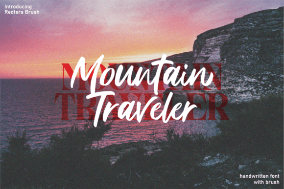 Redters Brush Font PNG with transparent background - Preview 1