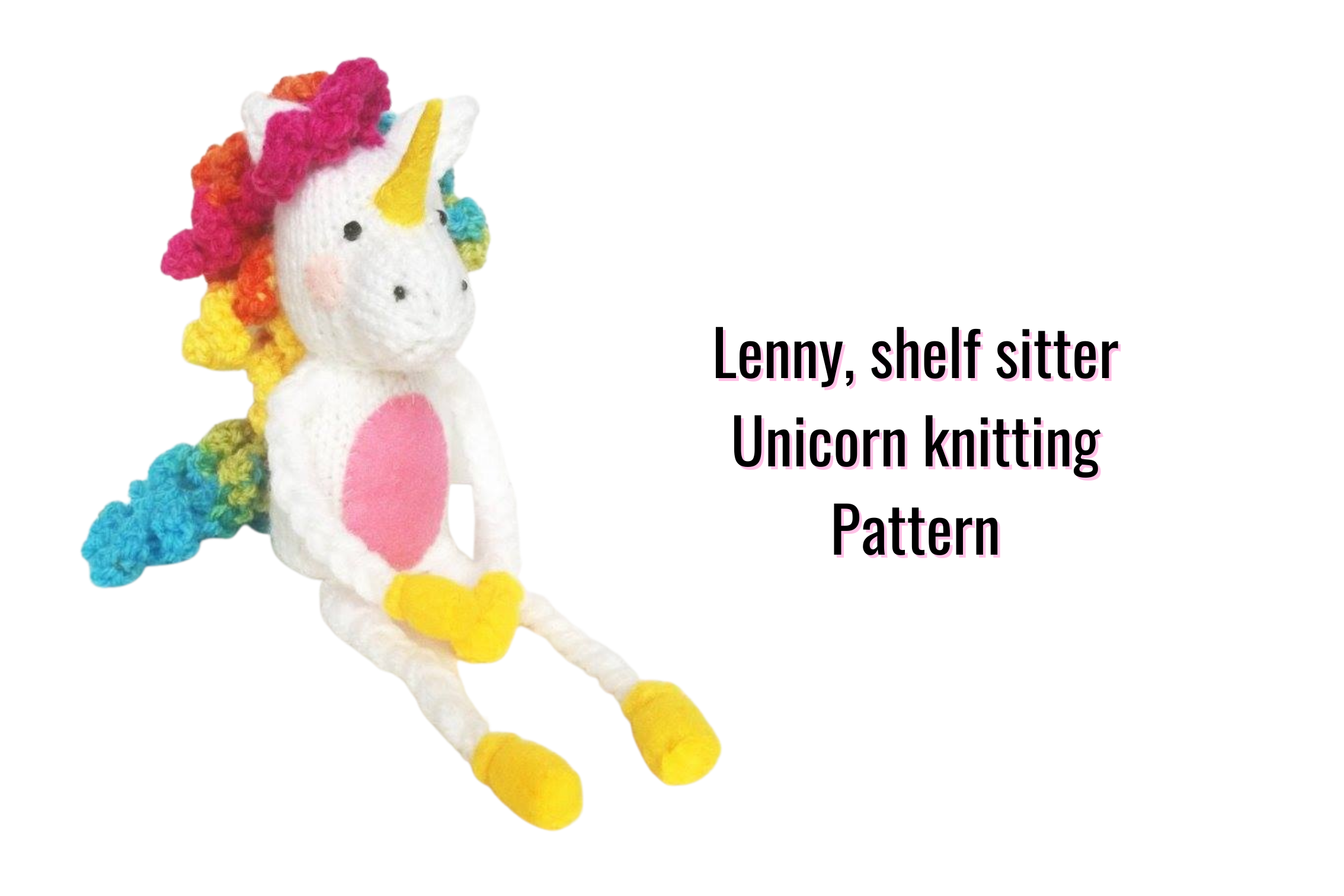 Shelf Sitter Unicorn Knitting Pattern