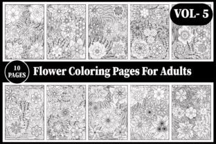 Flower Coloring Book Page for Adults Graphic by Design Creator Press ...