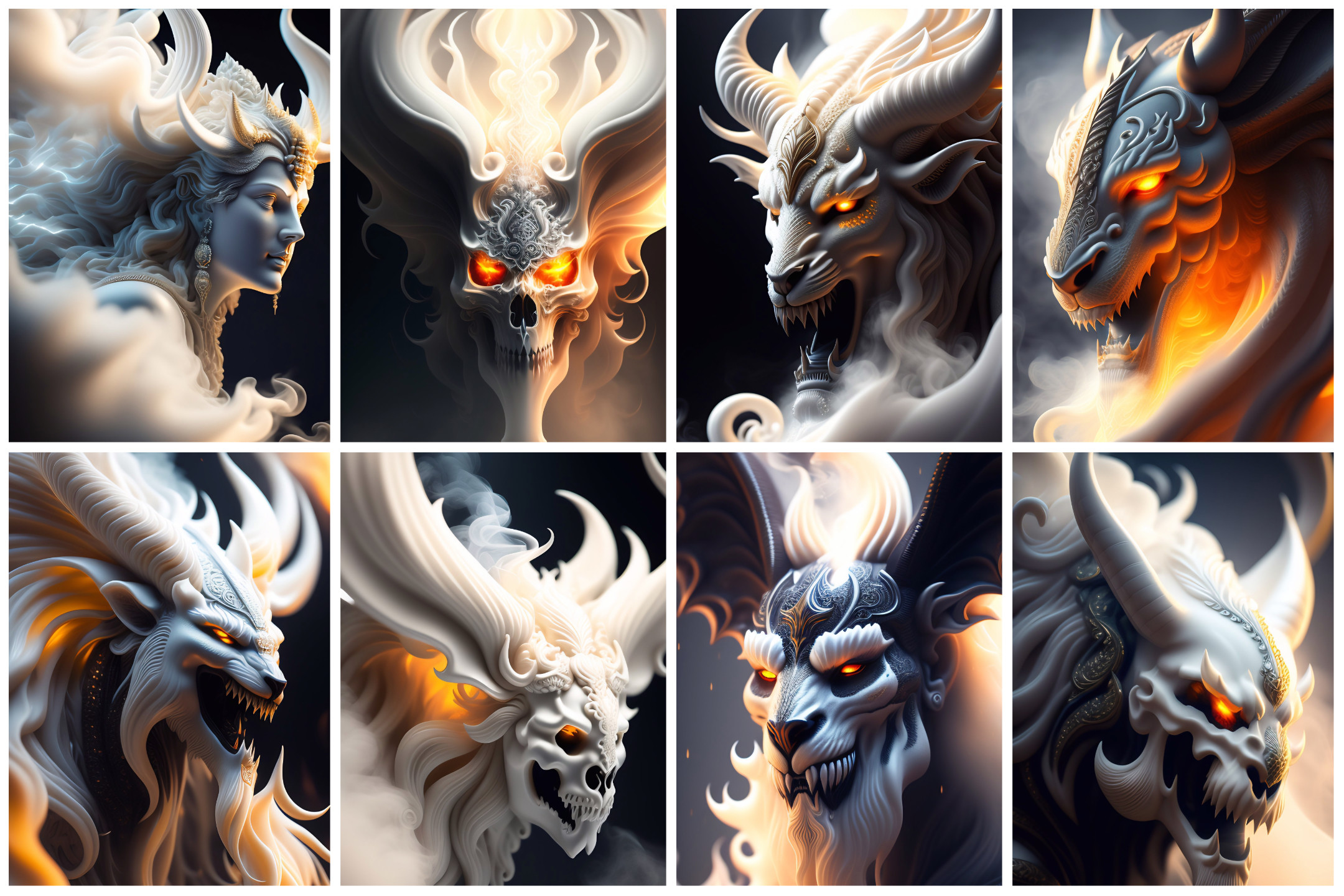 Creative Demon Ivory Demon 8 JPEG Graphic by 1xMerch · Creative Fabrica