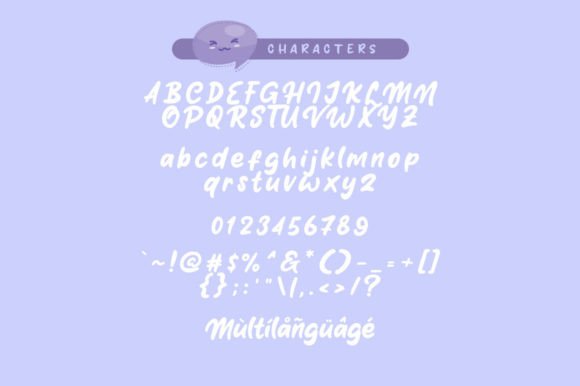 Lilac Smile Font PNG with transparent background - Preview 4