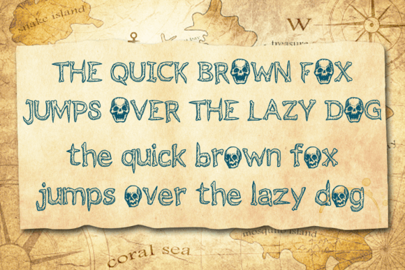 Old Skull Font PNG with transparent background - Preview 3