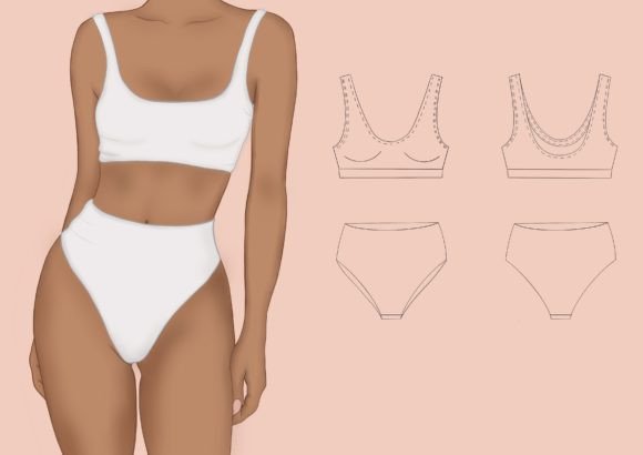 Olivia M Bikini Pattern Sewing Pattern