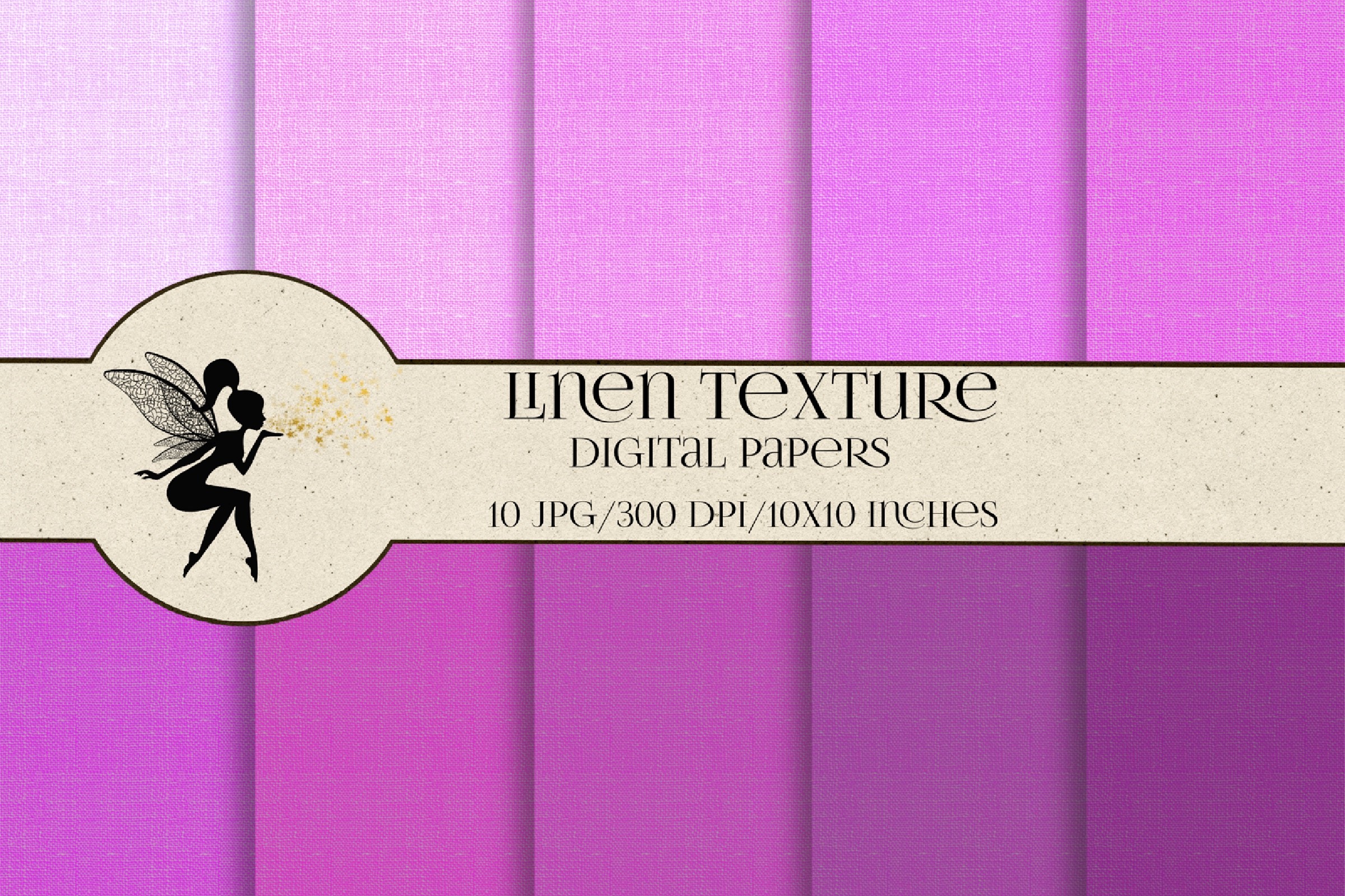 Purple Linen Texture Paper Set