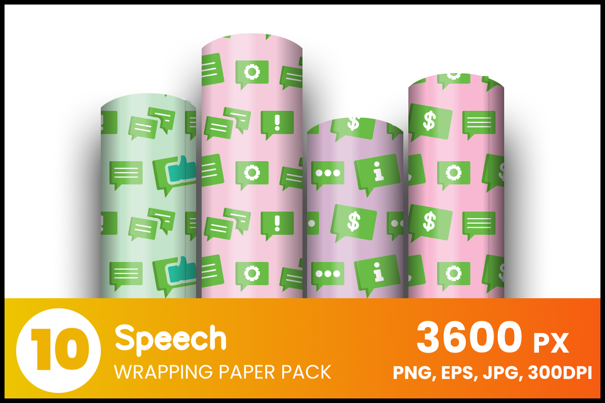 Slp Paper Speech Wrapping Paper Graphic by fromporto ยท Creative Fabrica