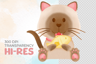 Watercolor Cute Cat Clip Art Graphic by Baddesigner · Creative Fabrica