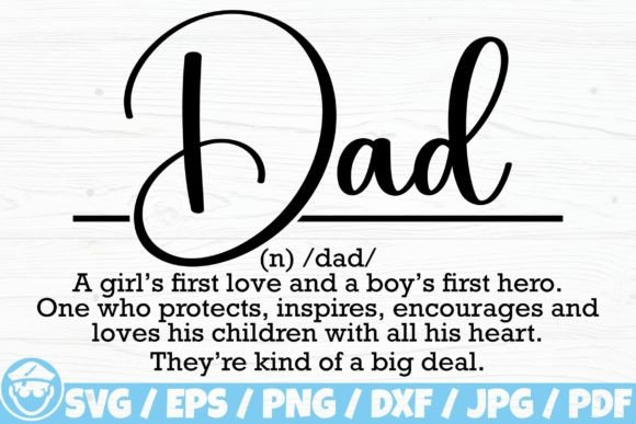 Dad Definition, Dad Noun, Father's Day Gráfico Artesanato Por CaptainBoard