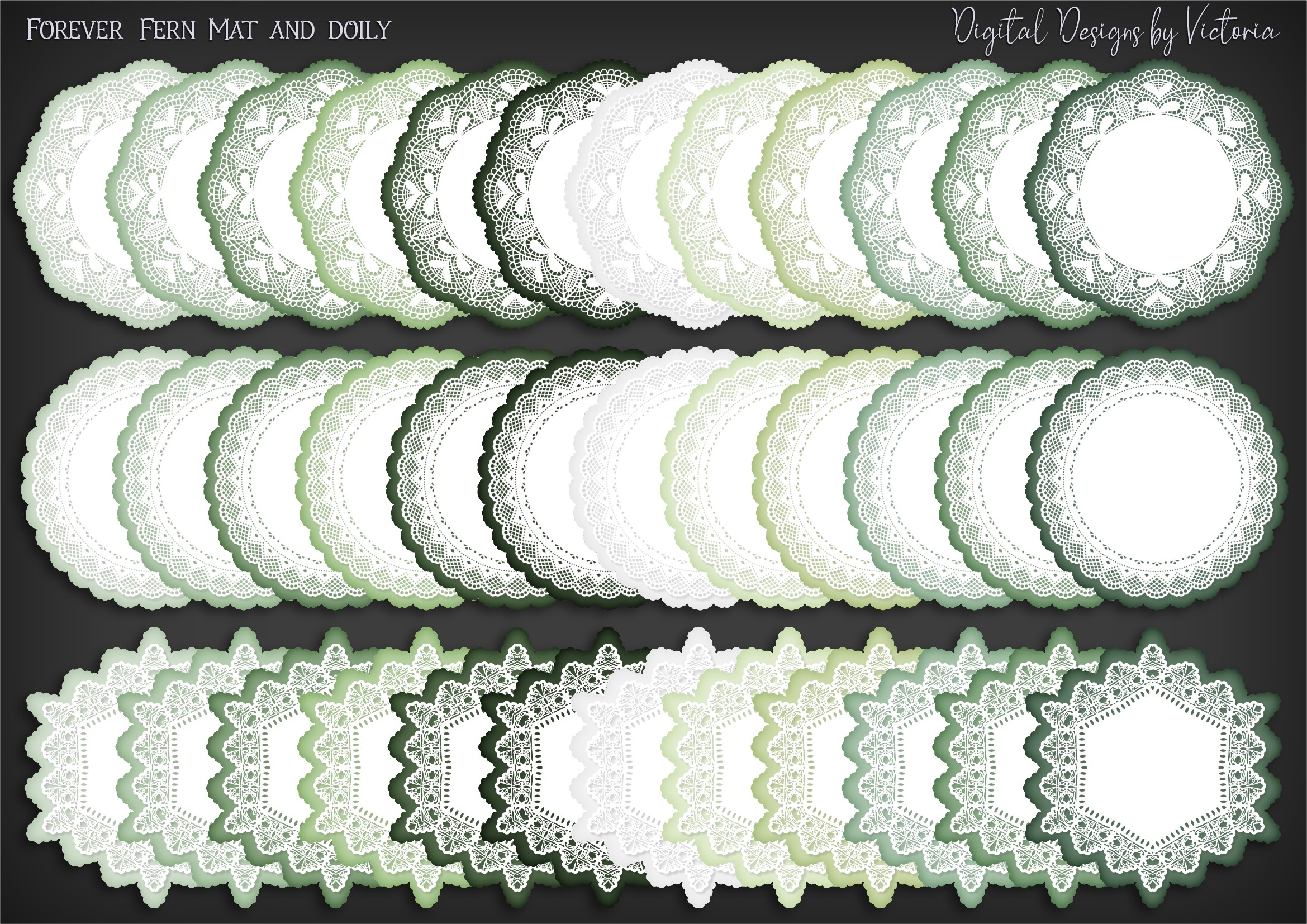 Forever Fern Mat and Doily
