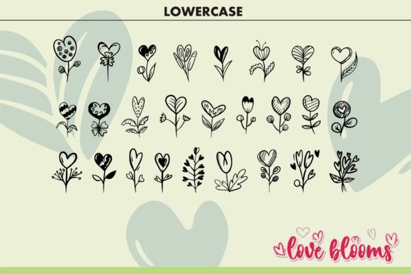 Love Blooms Font PNG with transparent background - Preview 2