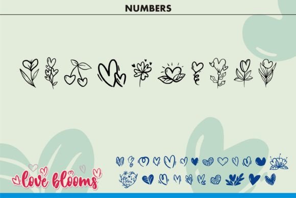 Love Blooms Font PNG with transparent background - Preview 3