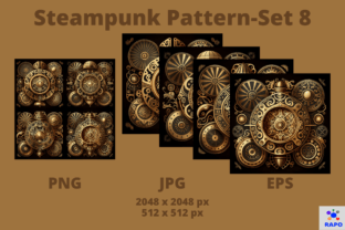 Steampunk Pattern-Set-008 Graphic by RaPo · Creative Fabrica