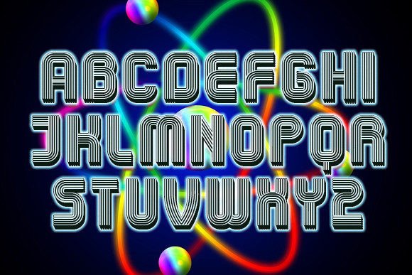 Atomic Number Font - Preview 1
