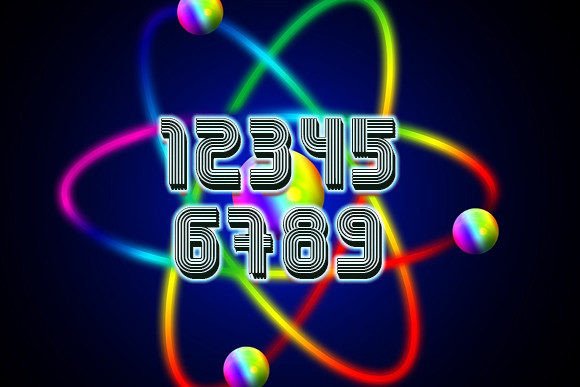 Atomic Number Font - Preview 2