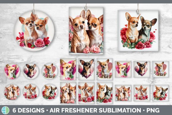 Chihuahua Dog Air Freshener | Sublimatio Grafika Ilustracje do Druku Przez Enliven Designs