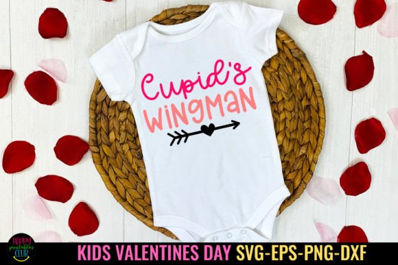 Cupid's Wingman I Kids Valentines SVG