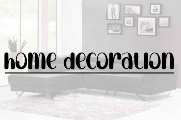 Home Display Font PNG with transparent background - Preview 2