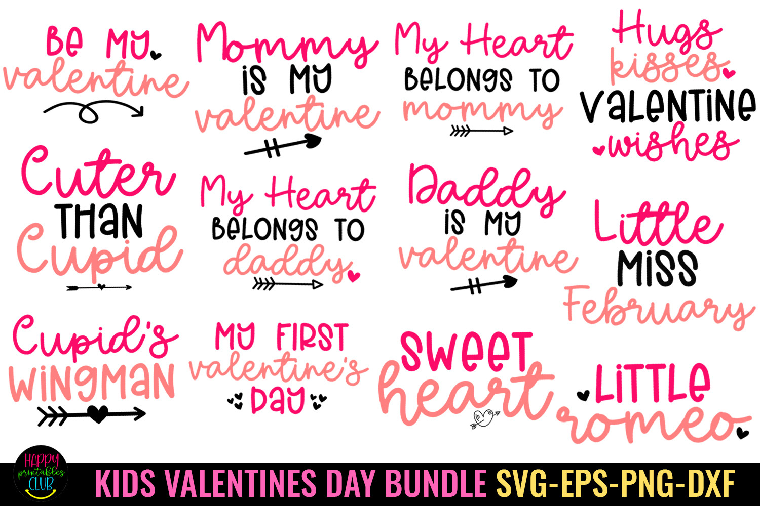 Kids Valentines SVG Bundle I Valentines