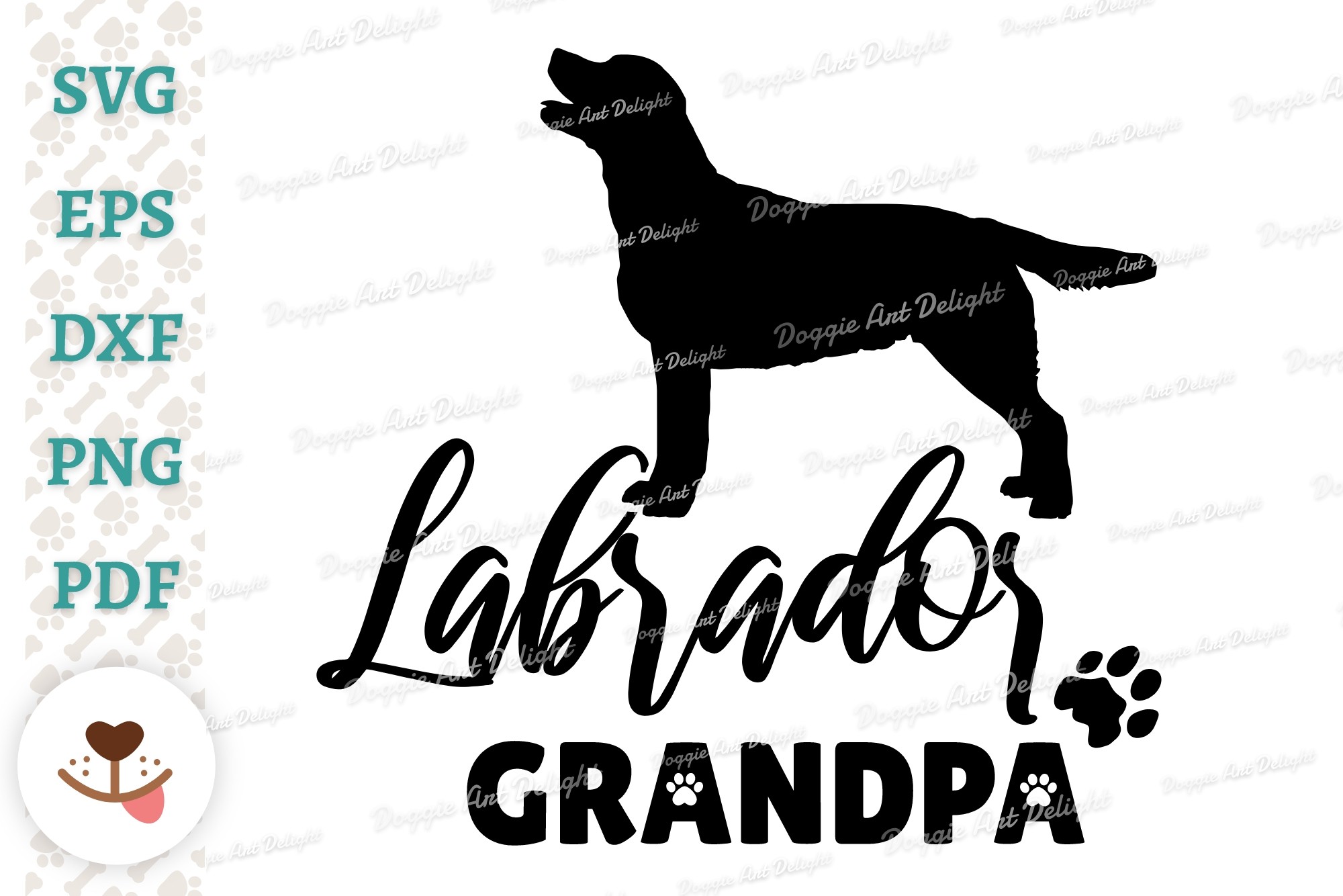 Labrador Grandpa, Dog Grandpa Svg Png Graphic by Doggie Art Delight ...