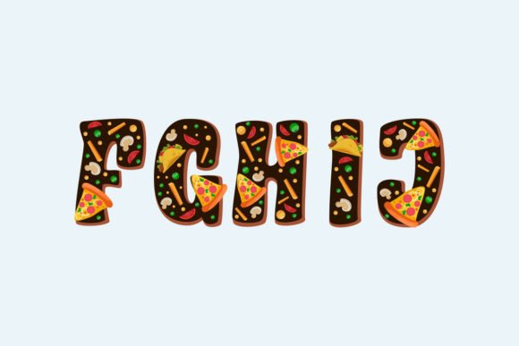 Pasto Pizzeria Font PNG with transparent background - Preview 2