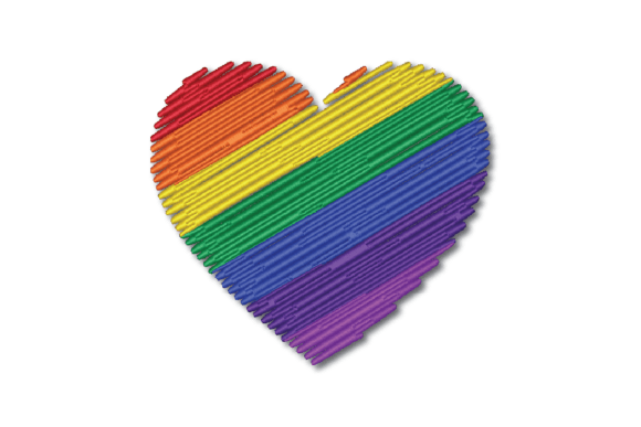 Rainbow Heart Shapes Embroidery Design By Laura's Imperfections